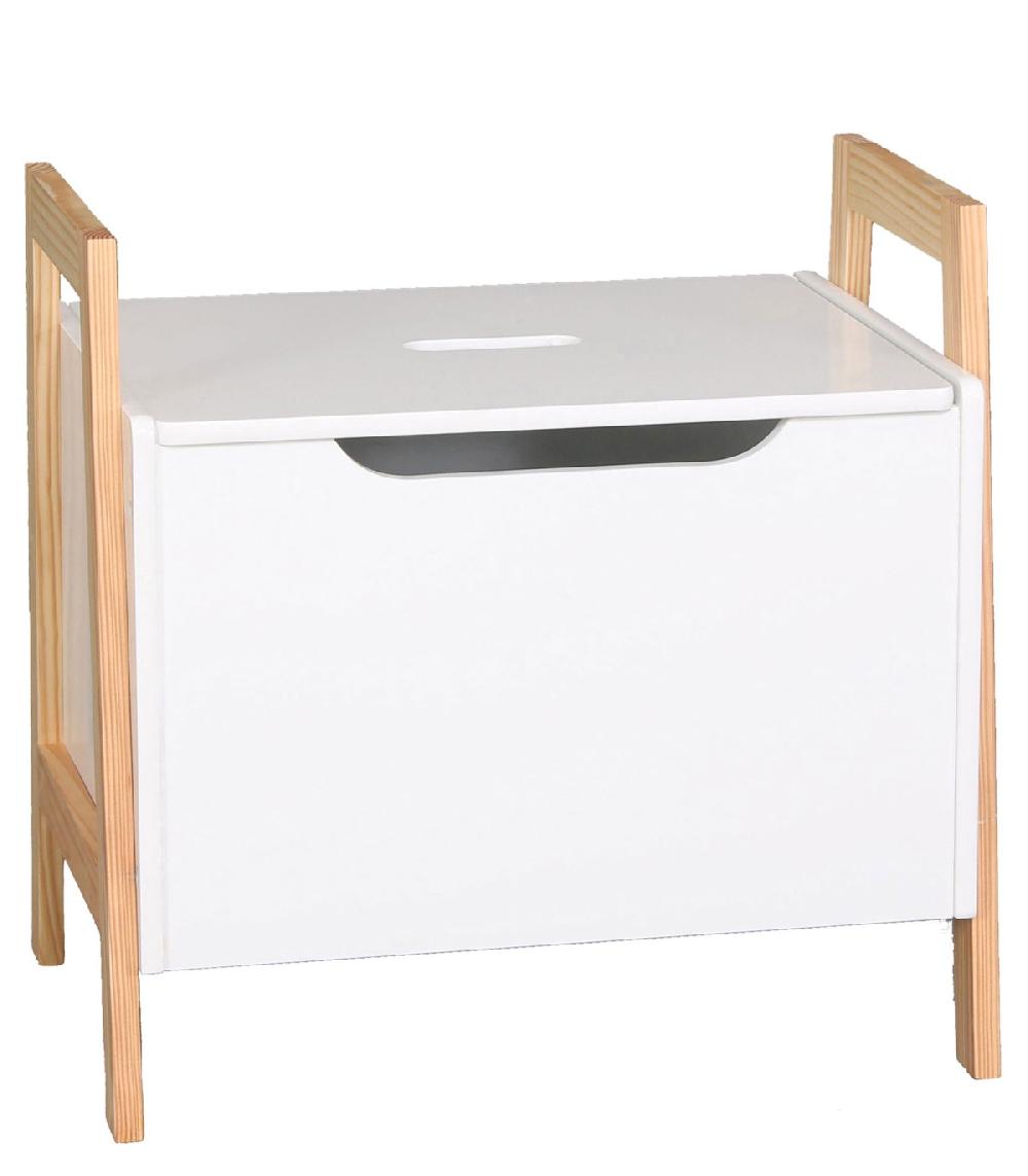 wadiga Coffre à Jouets en Bois Blanc