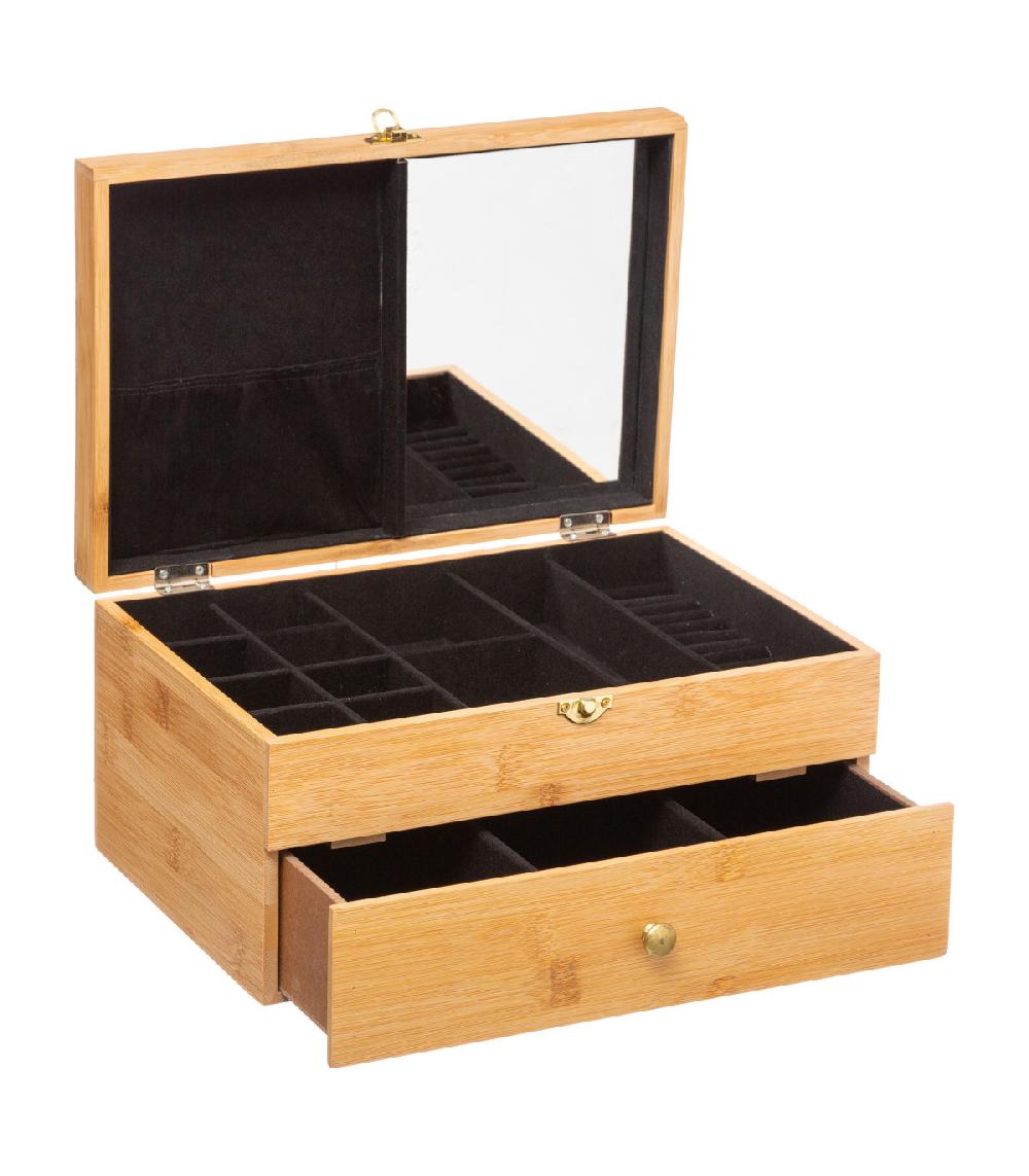 Wadiga Coffret à Bijoux En Bambou - 30x20x15cm