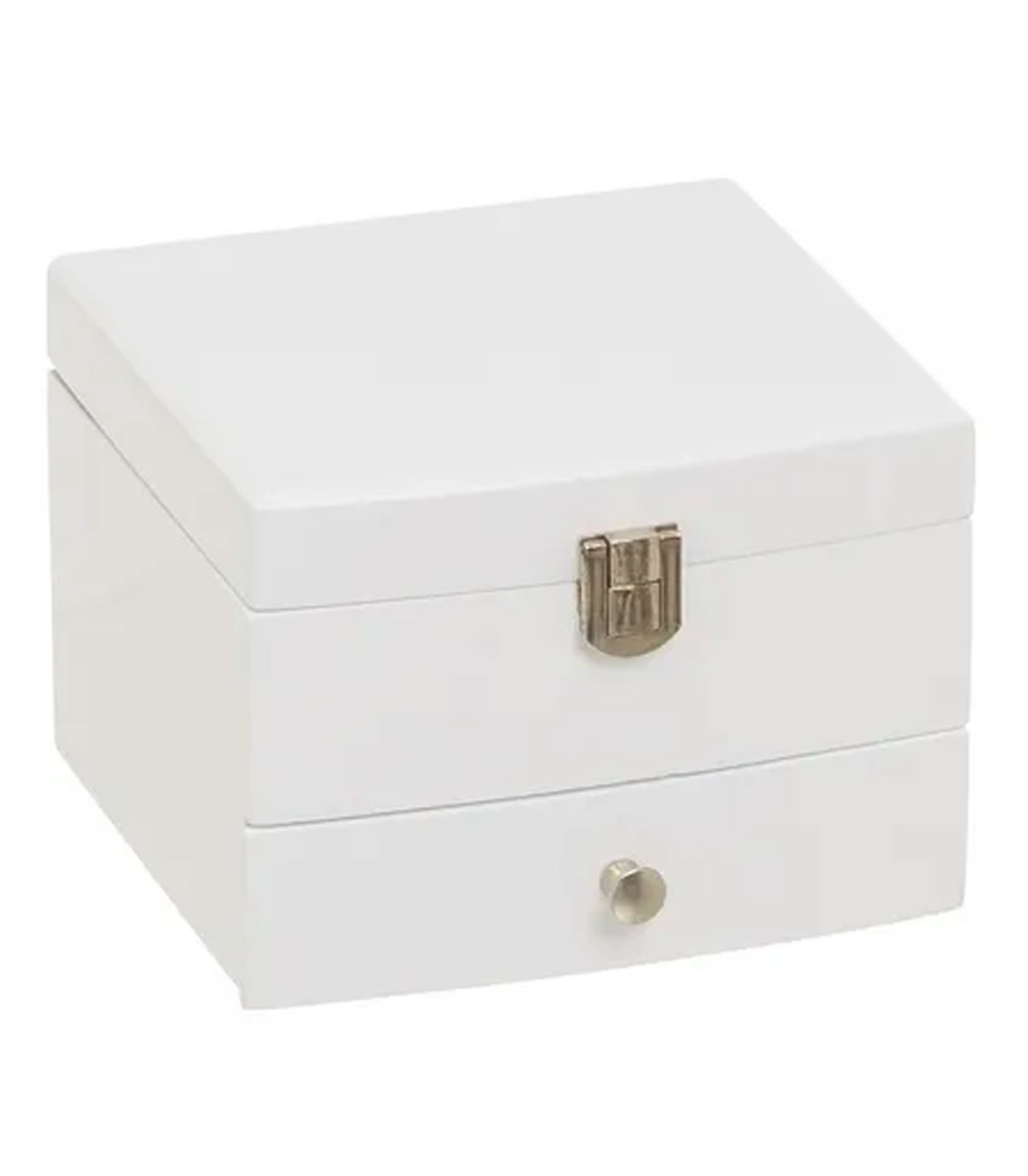 Wadiga Coffret à Bijoux En Bois Blanc 15x14x11cm