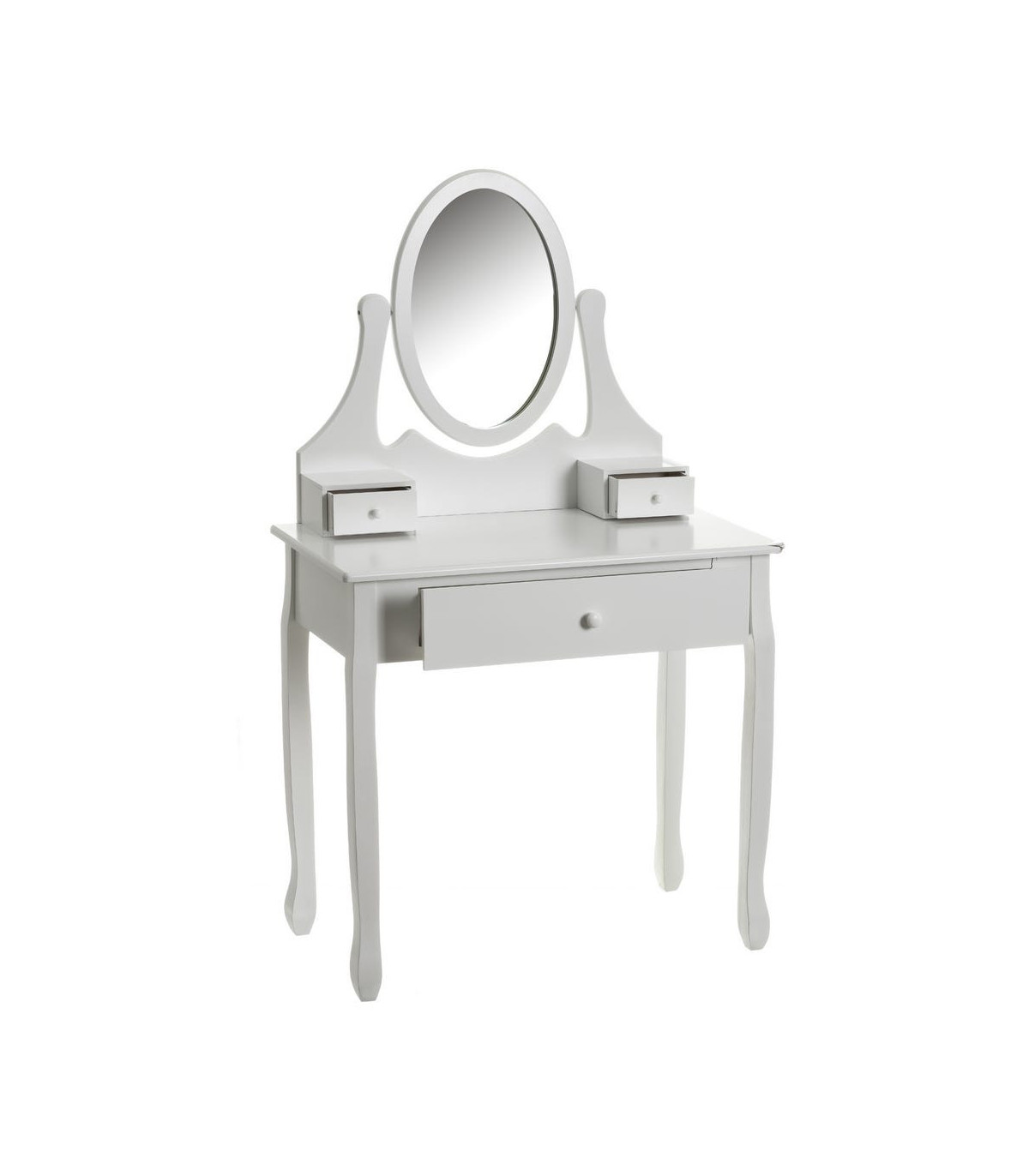 Wadiga Coiffeuse En Bois Blanc Avec Miroir
