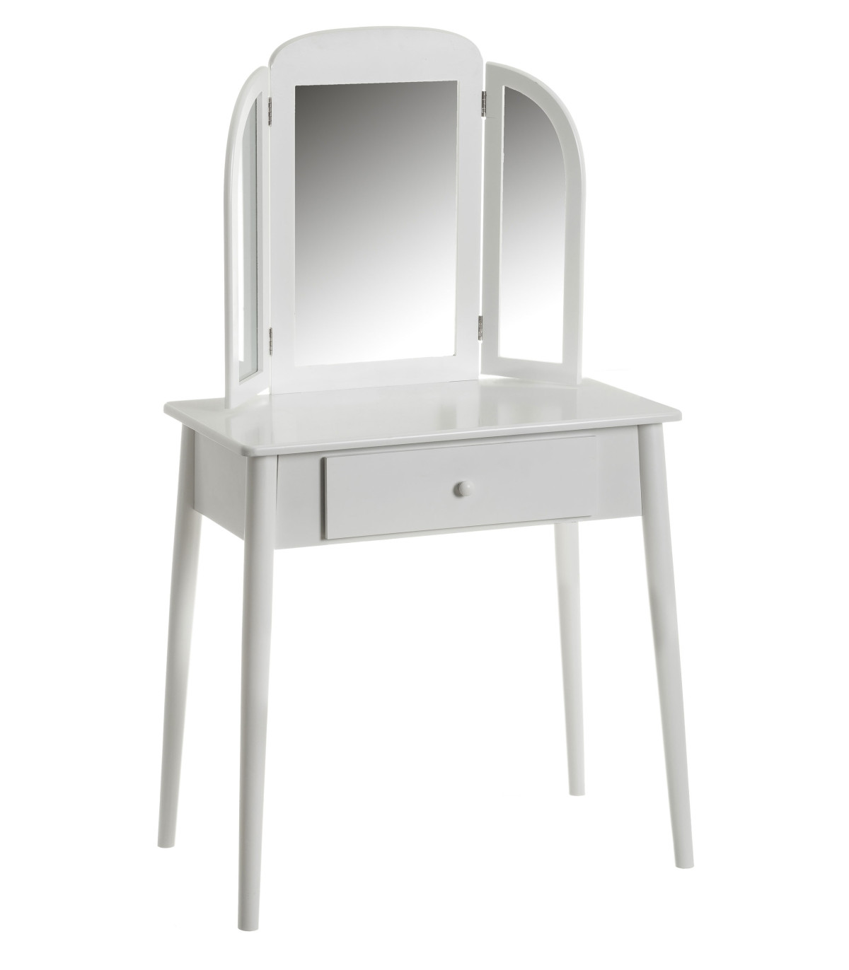 wadiga Coiffeuse en Bois Blanc avec Miroir