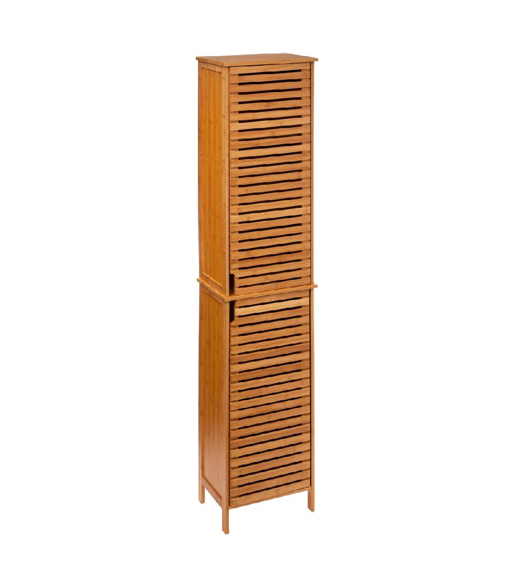 wadiga Colonne salle de bain en bambou - 34x24x170cm