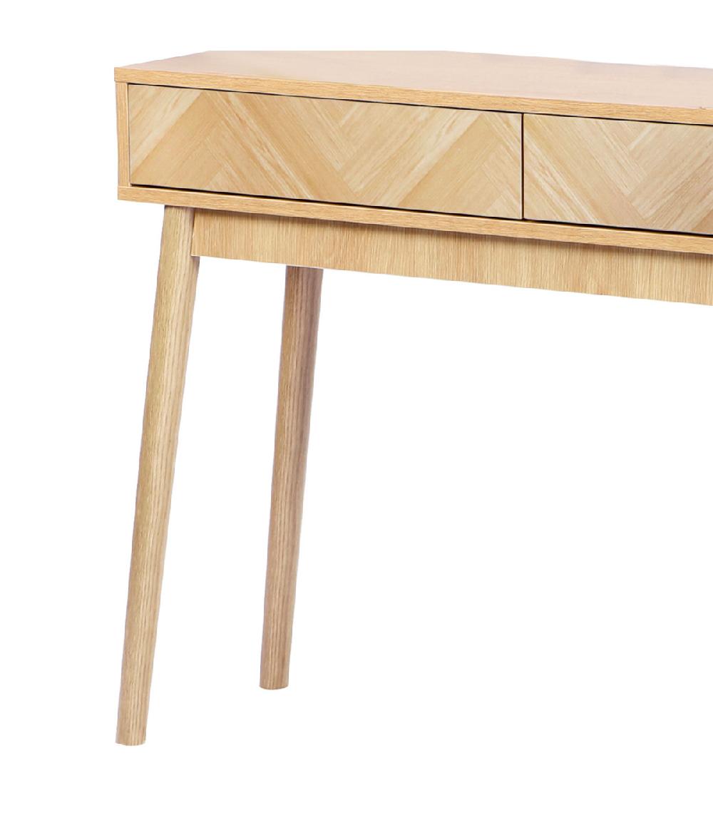 Wadiga Console Bois 2 Tiroirs 100x30x75cm