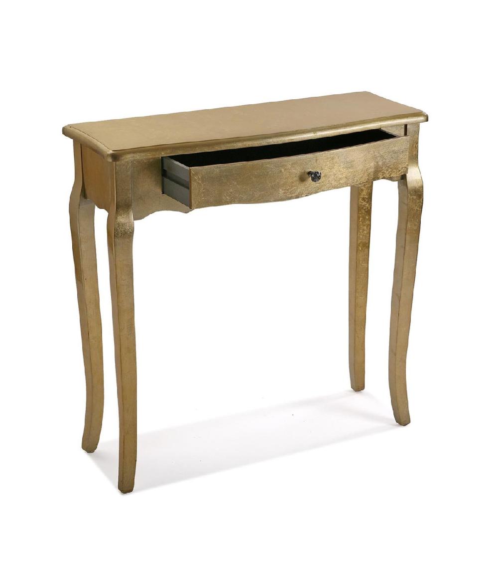 Wadiga Console Classique En Bois Doré Laqué