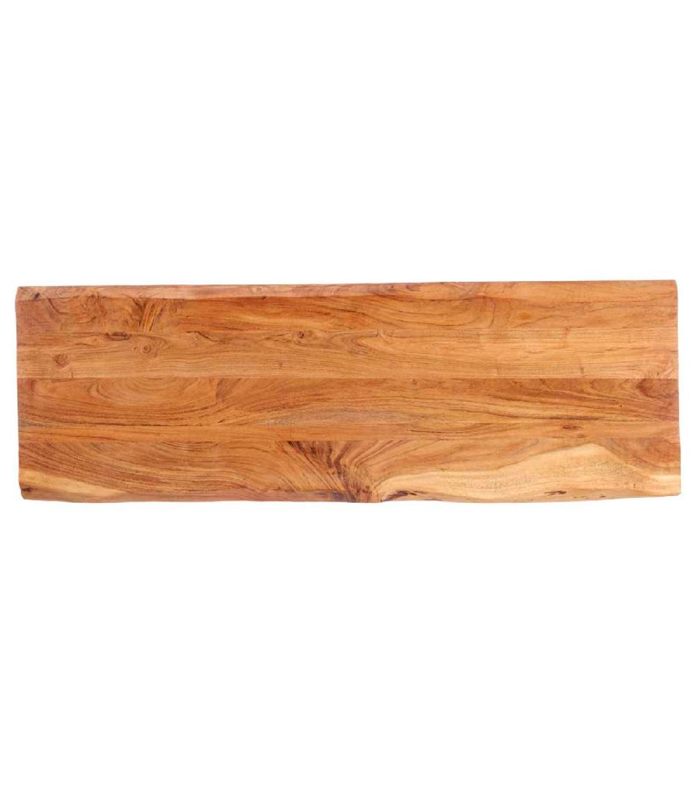 Wadiga Console En Acacia Et Métal Noir 120x35x80cm