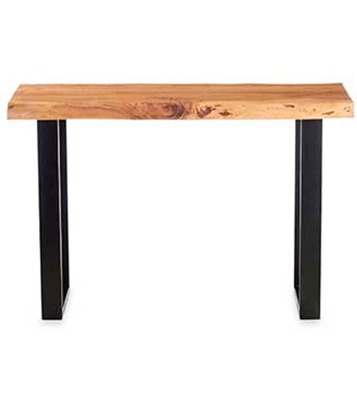 Wadiga Console En Acacia Et Métal Noir 120x35x80cm