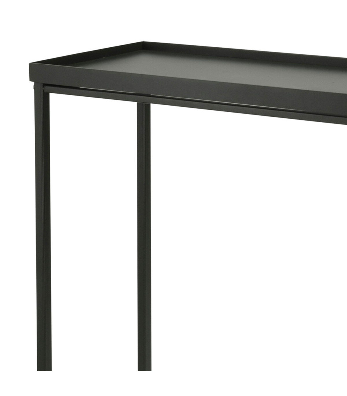 Wadiga Console En Métal Noir 2 étagères 75x23x60cm