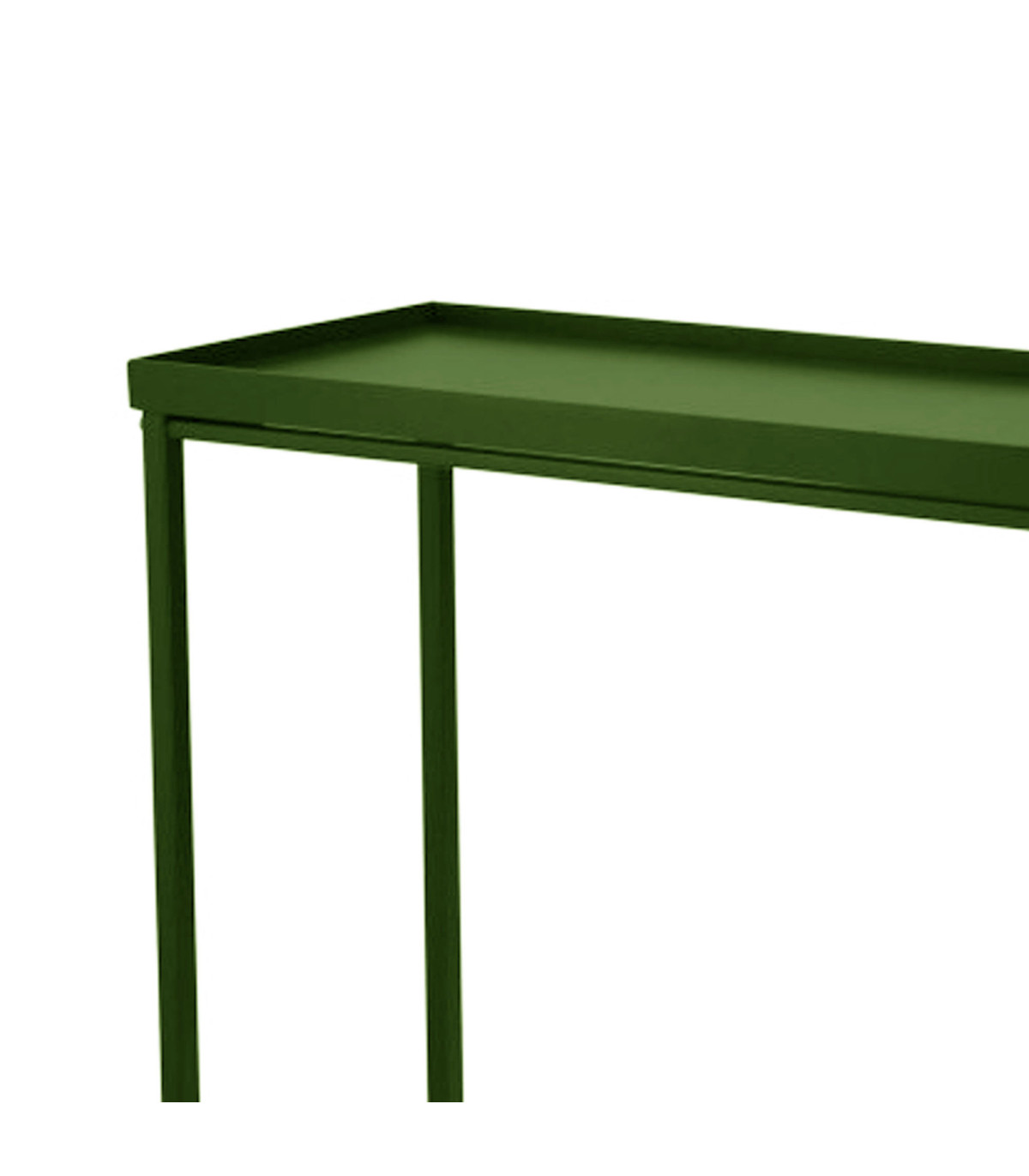 Wadiga Console En Métal Vert 2 étagères 75x23x60cm