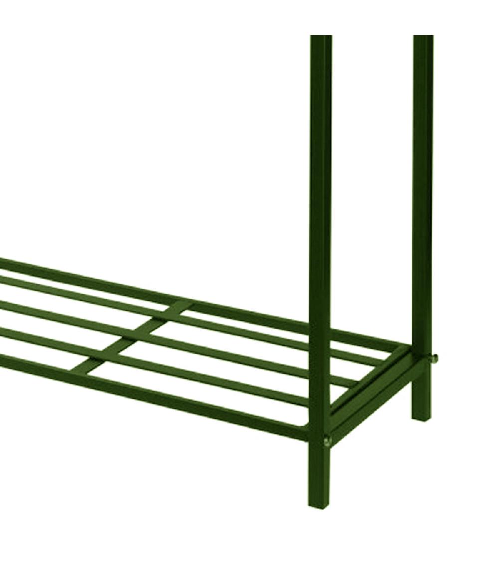 Wadiga Console En Métal Vert 2 étagères 75x23x60cm