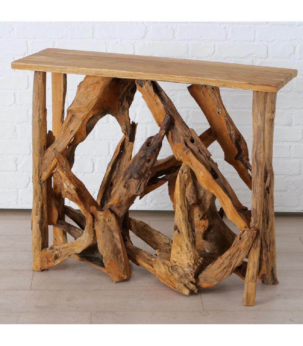 Wadiga Console En Teck Nature 98x33x80cm
