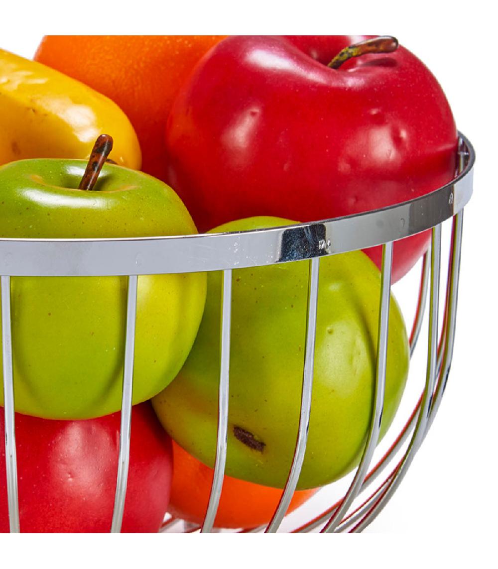 Wadiga Corbeille à Fruits En Inox 25x25x14cm