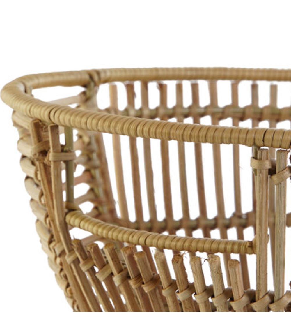 Wadiga Corbeille à Fruits En Rotin 27x27x13cm