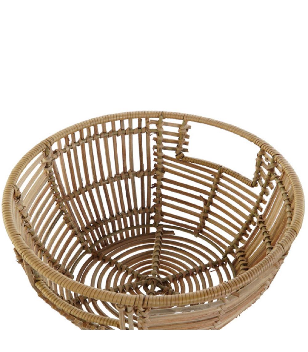 Wadiga Corbeille à Fruits En Rotin 27x27x13cm