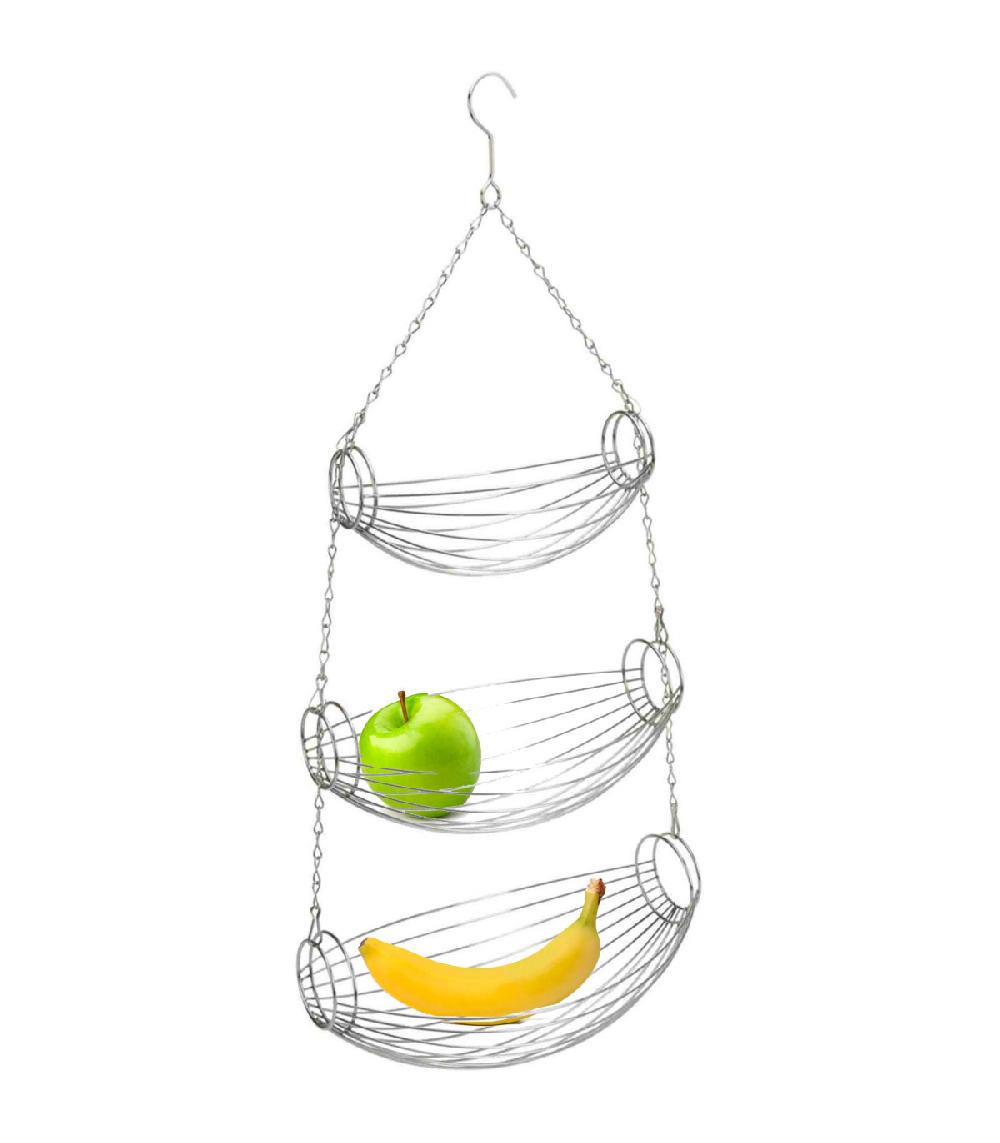 Wadiga Corbeille à Fruits Suspendue 3 Paniers 72cm