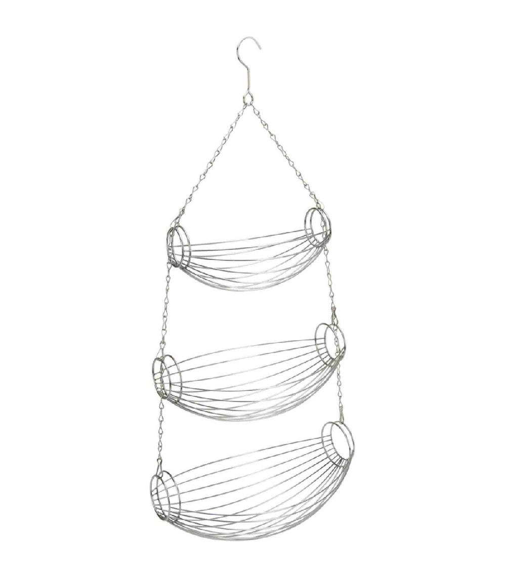 wadiga Corbeille à fruits suspendue 3 paniers 72cm