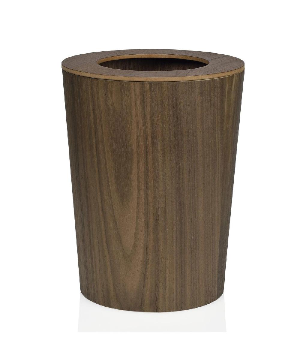 wadiga Corbeille de Bureau en Bois de Noyer