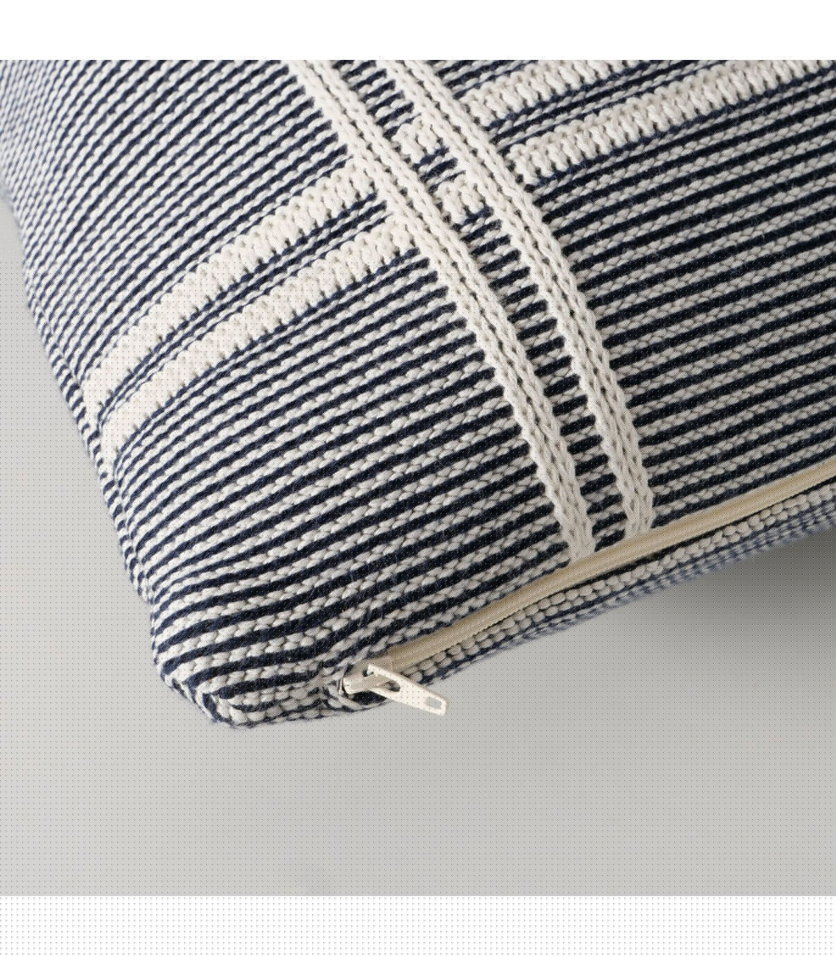 Wadiga Coussin Carré Ancre Bleu Et Blanc 50x50cm