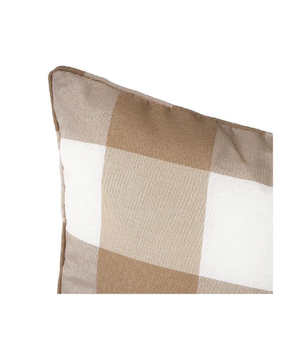 Wadiga Coussin Carré Vichy Marron - 45x45cm