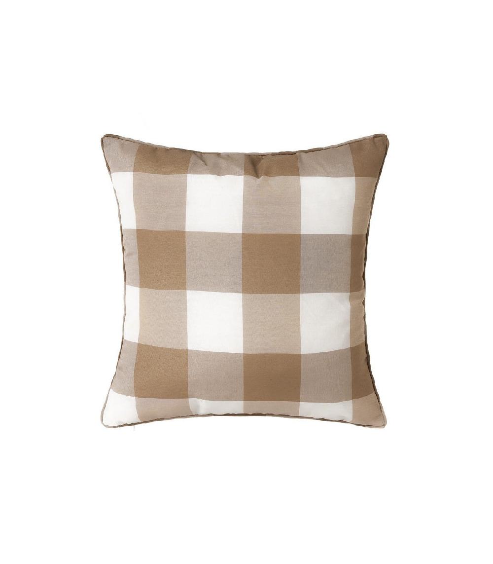 Wadiga Coussin Carré Vichy Marron - 45x45cm