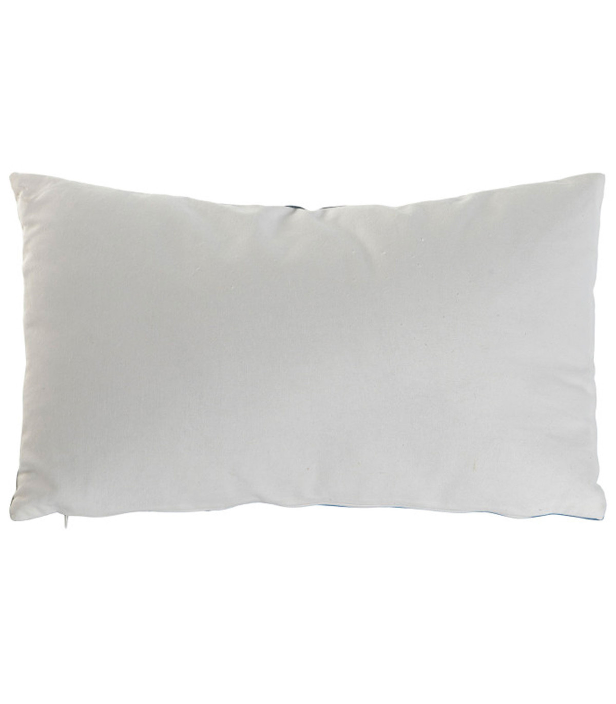 Wadiga Coussin Coton Gris Et Bleu 50x10x30cm