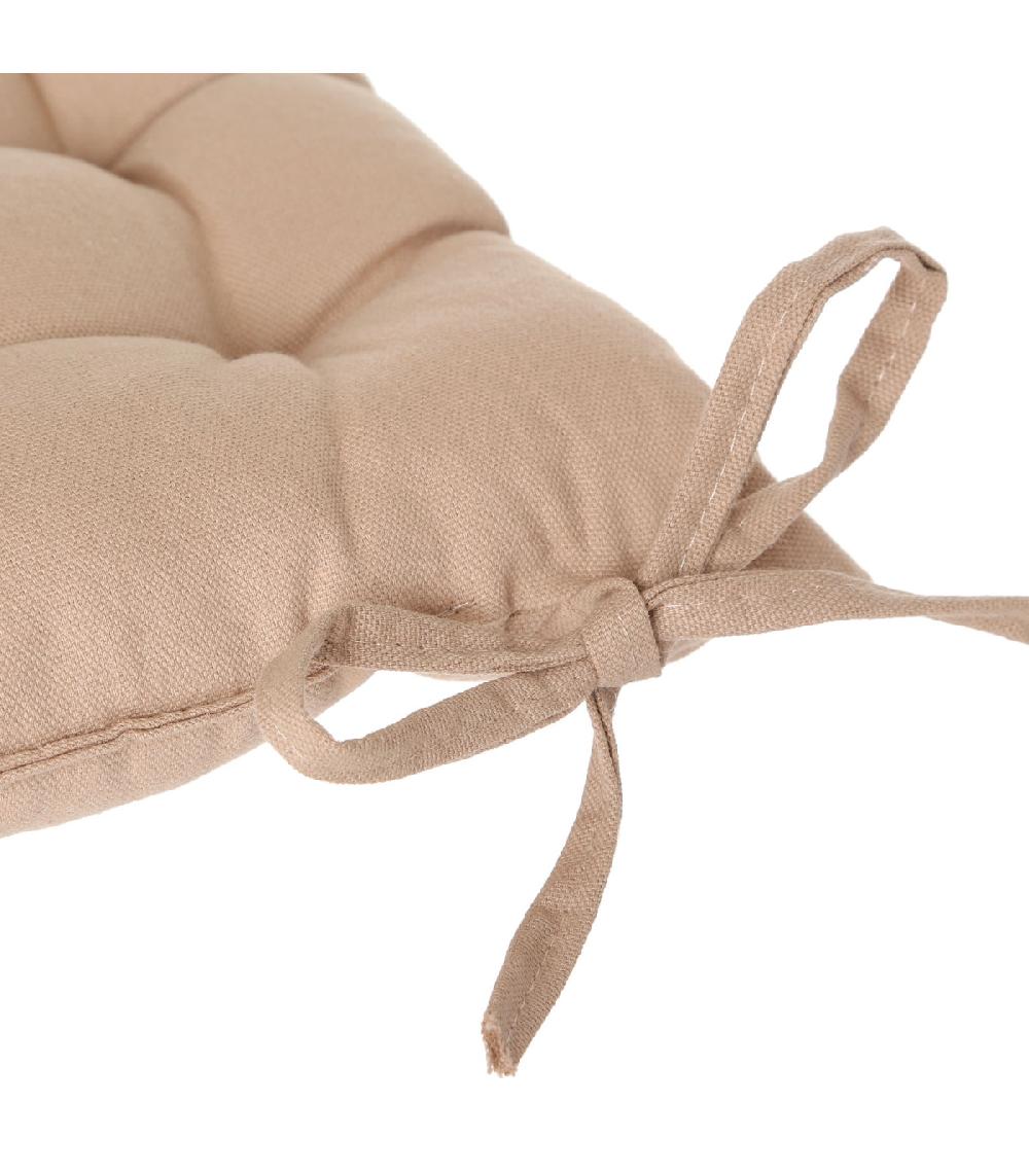 Wadiga Coussin De Chaise Carré Beige 38x38x6cm