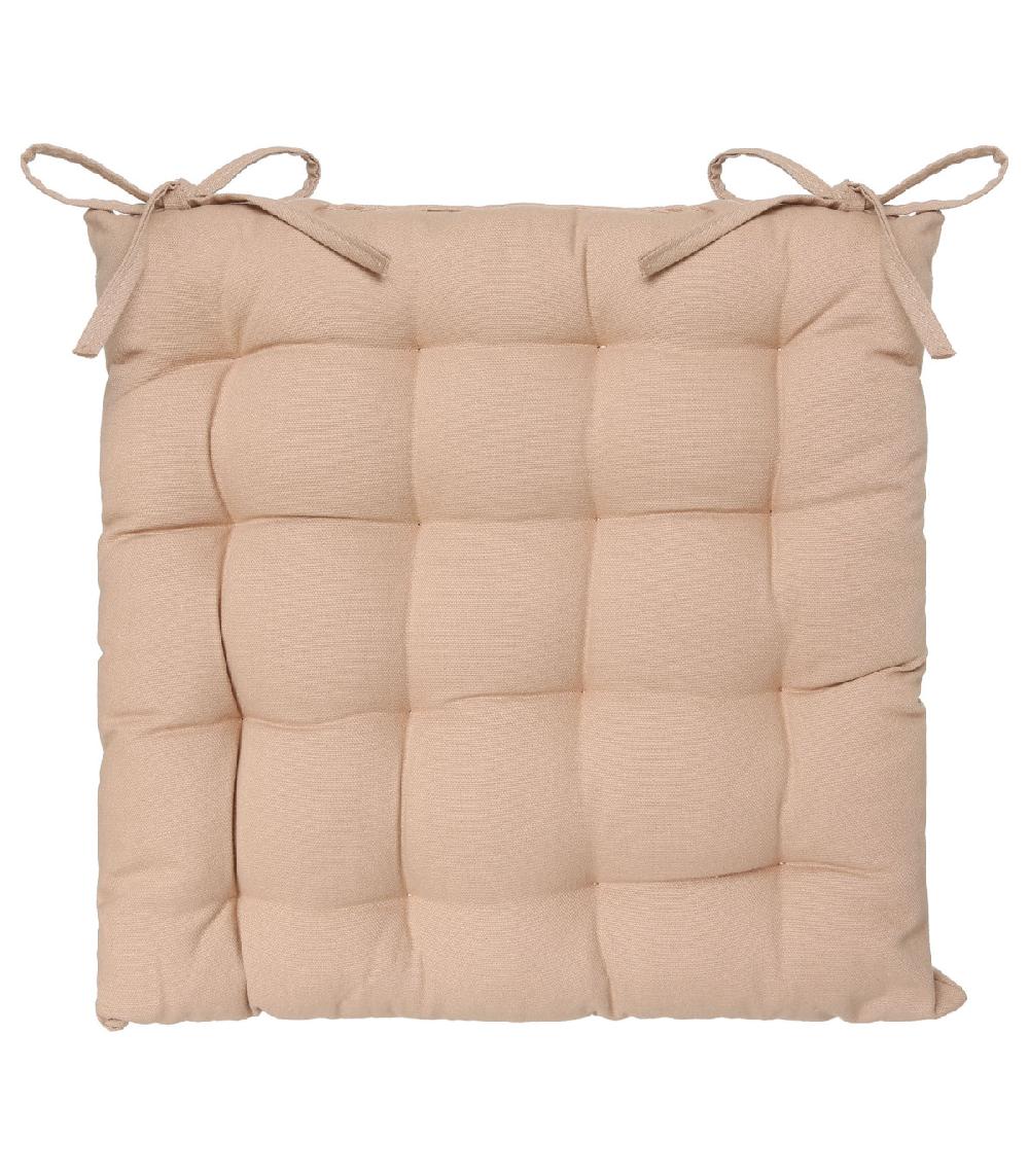 wadiga Coussin de chaise carré beige 38x38x6cm