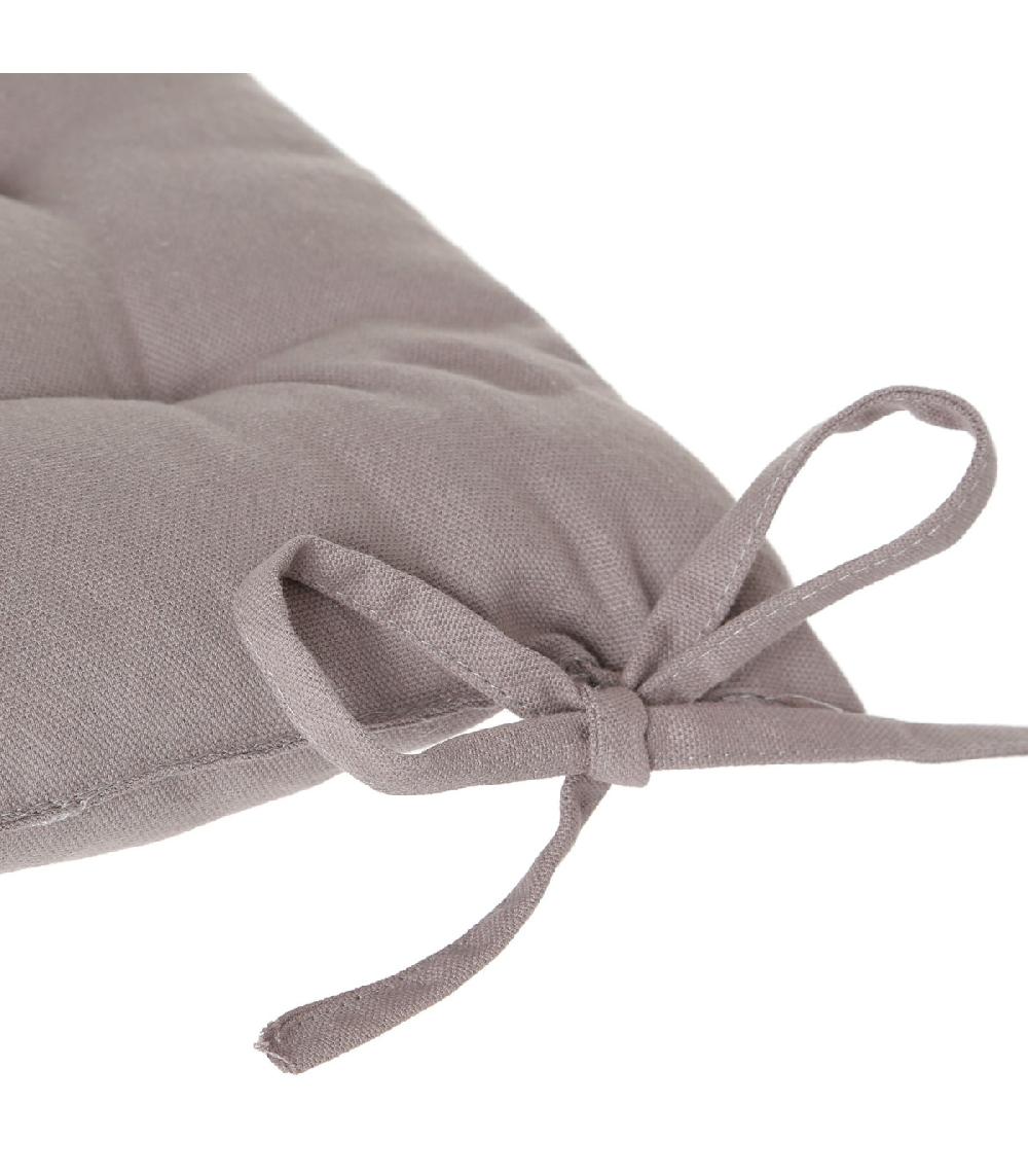 Wadiga Coussin De Chaise Carré Gris 38x38x6cm