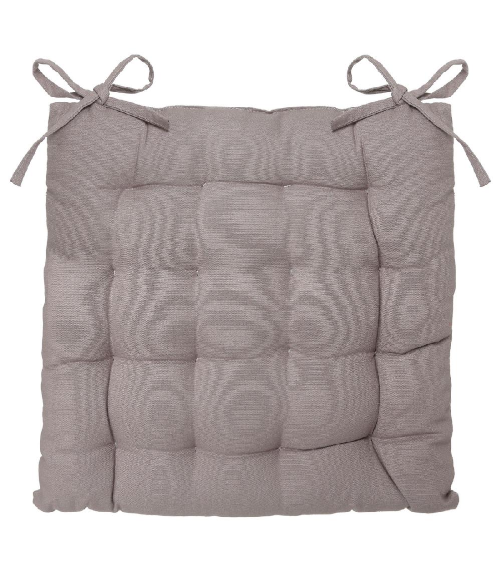 wadiga Coussin de chaise carré gris 38x38x6cm