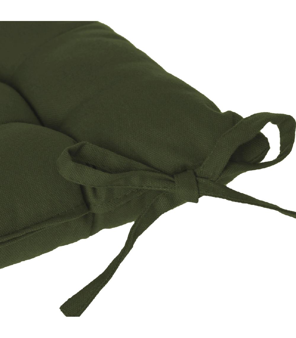 Wadiga Coussin De Chaise Carré Vert Kaki 38x38x6cm