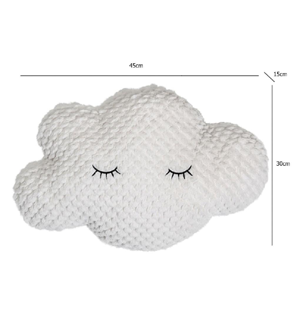 Wadiga Coussin Décoratif Enfant Nuage Blanc