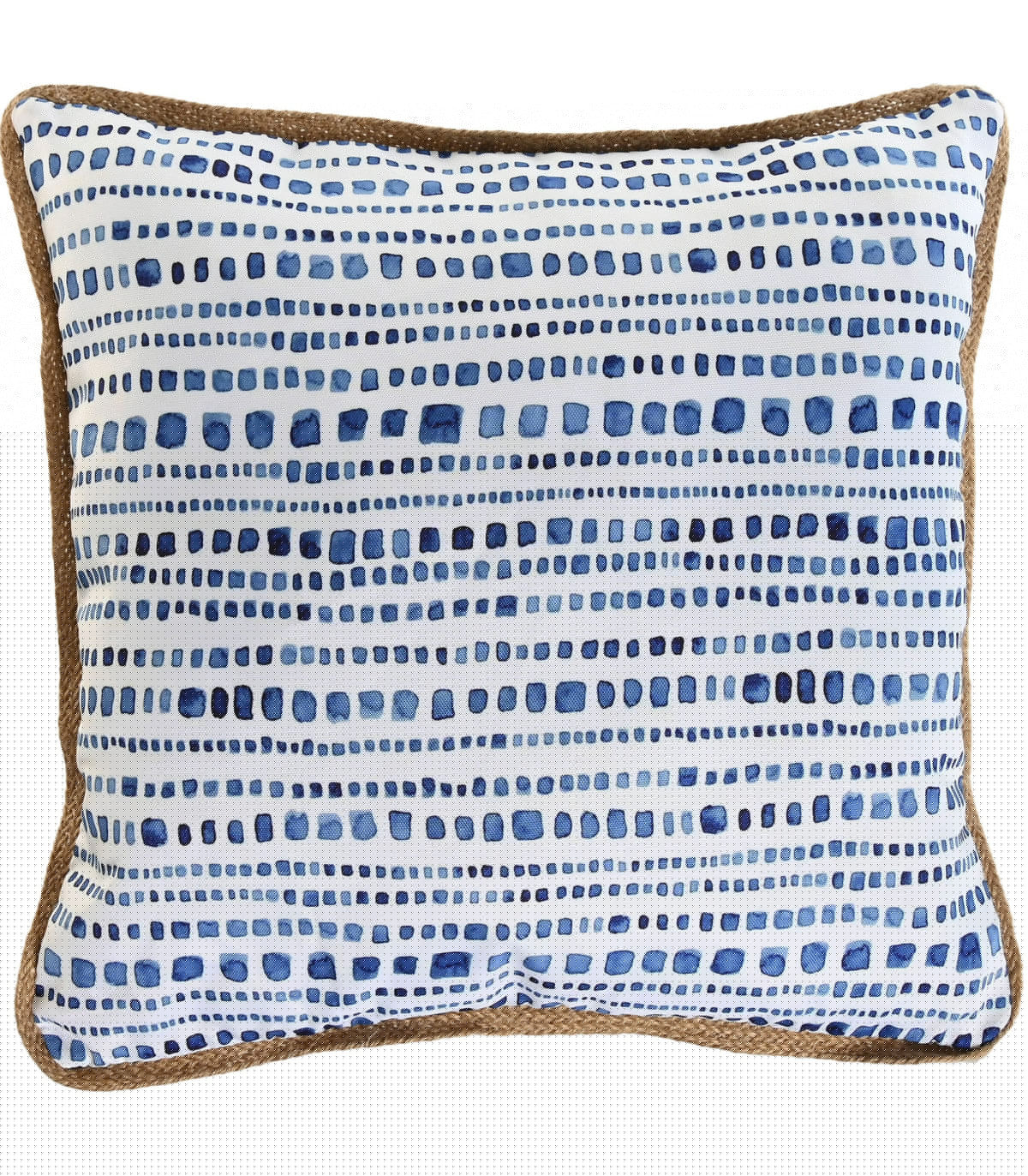 wadiga Coussin extérieur bleu et blanc 45x45cm