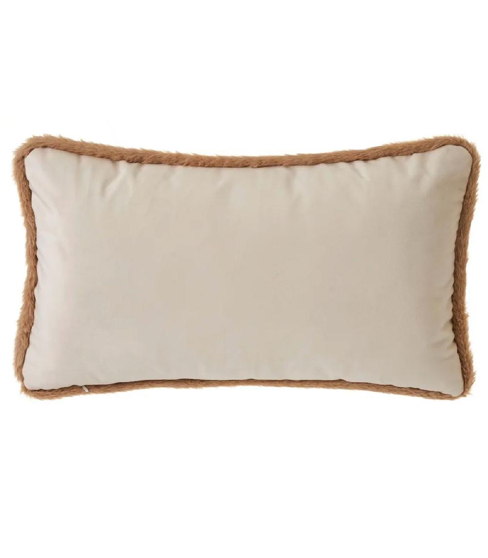 Wadiga Coussin Rectangulaire Tissu Beige Et Marron