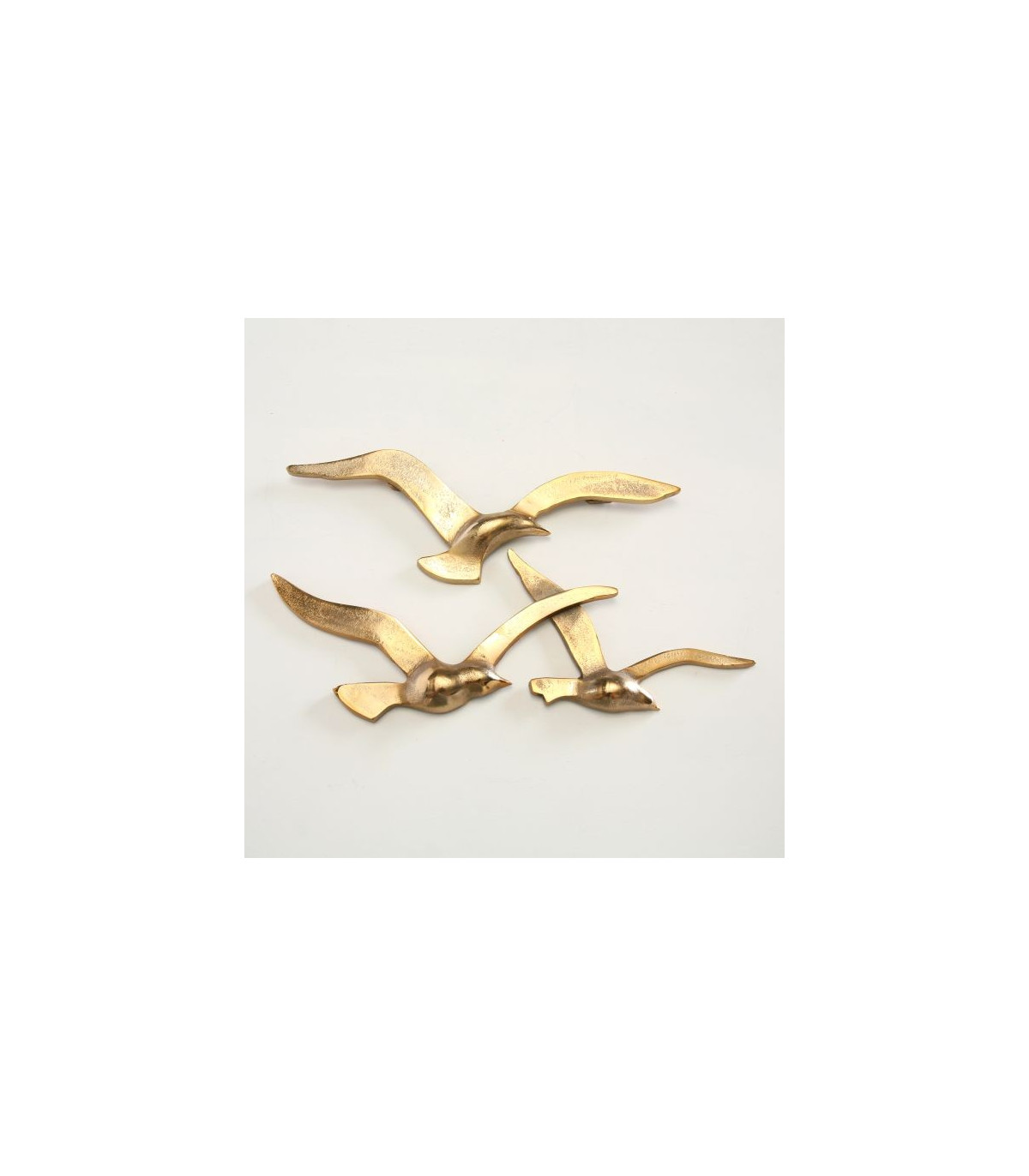 Wadiga Décoration Murale Oiseaux En Aluminium Doré