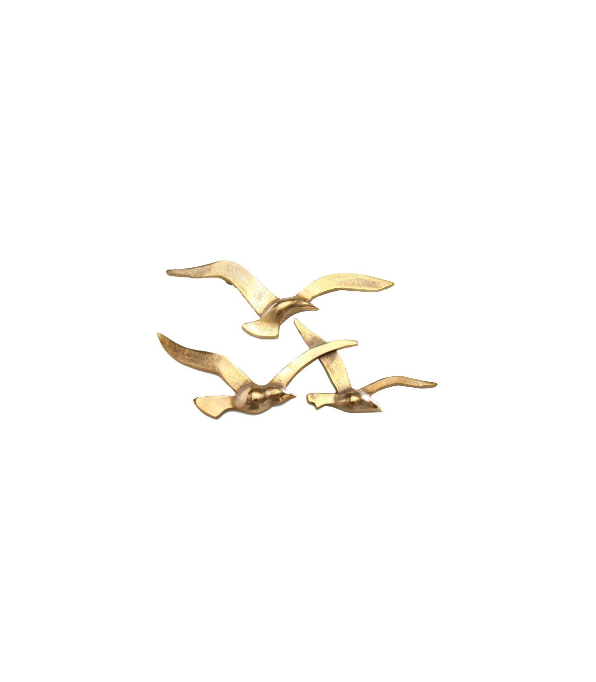 wadiga Décoration Murale Oiseaux en Aluminium Doré