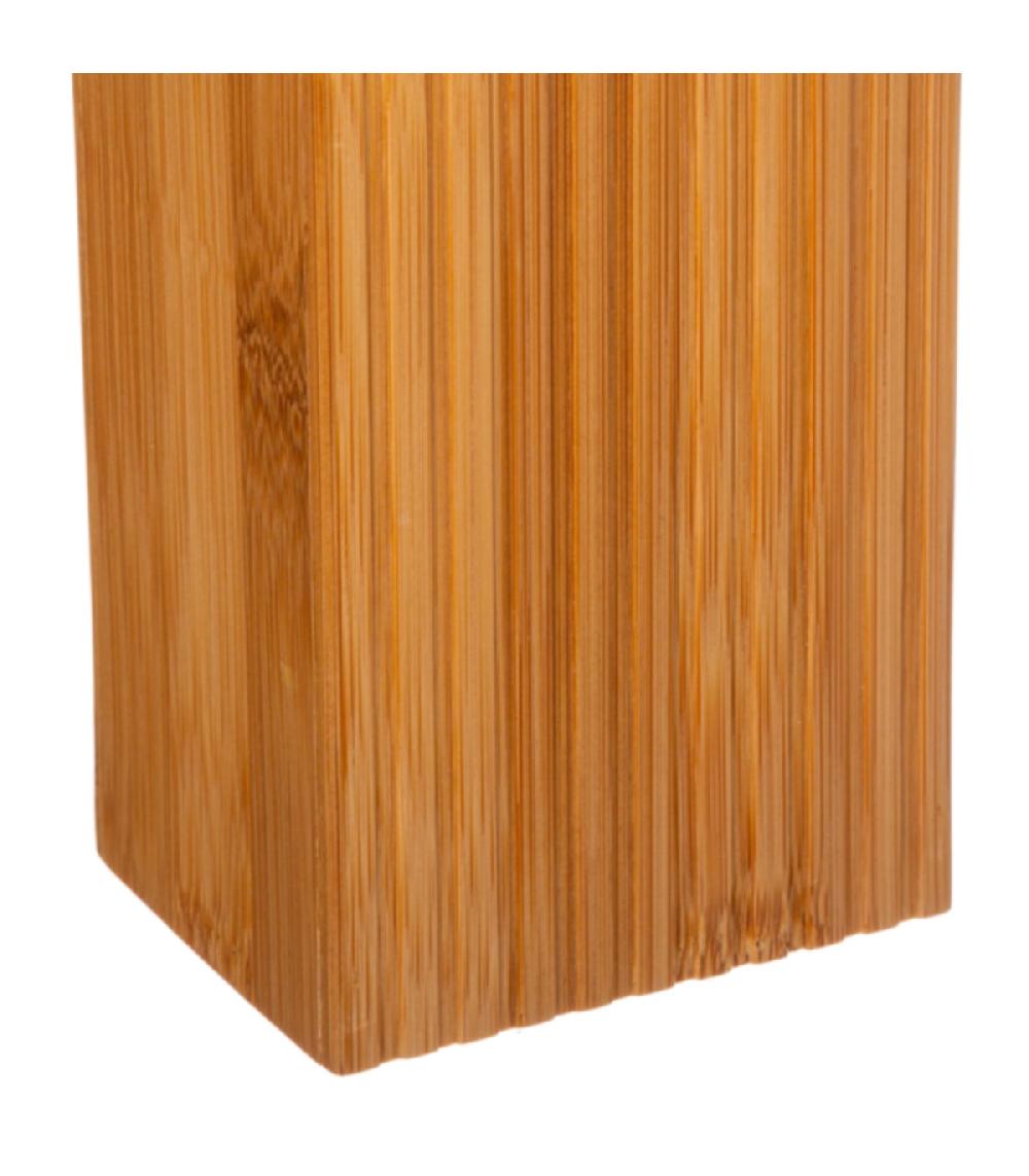 Wadiga Distributeur De Savon Bambou - 8.6x6.5x17.5cm