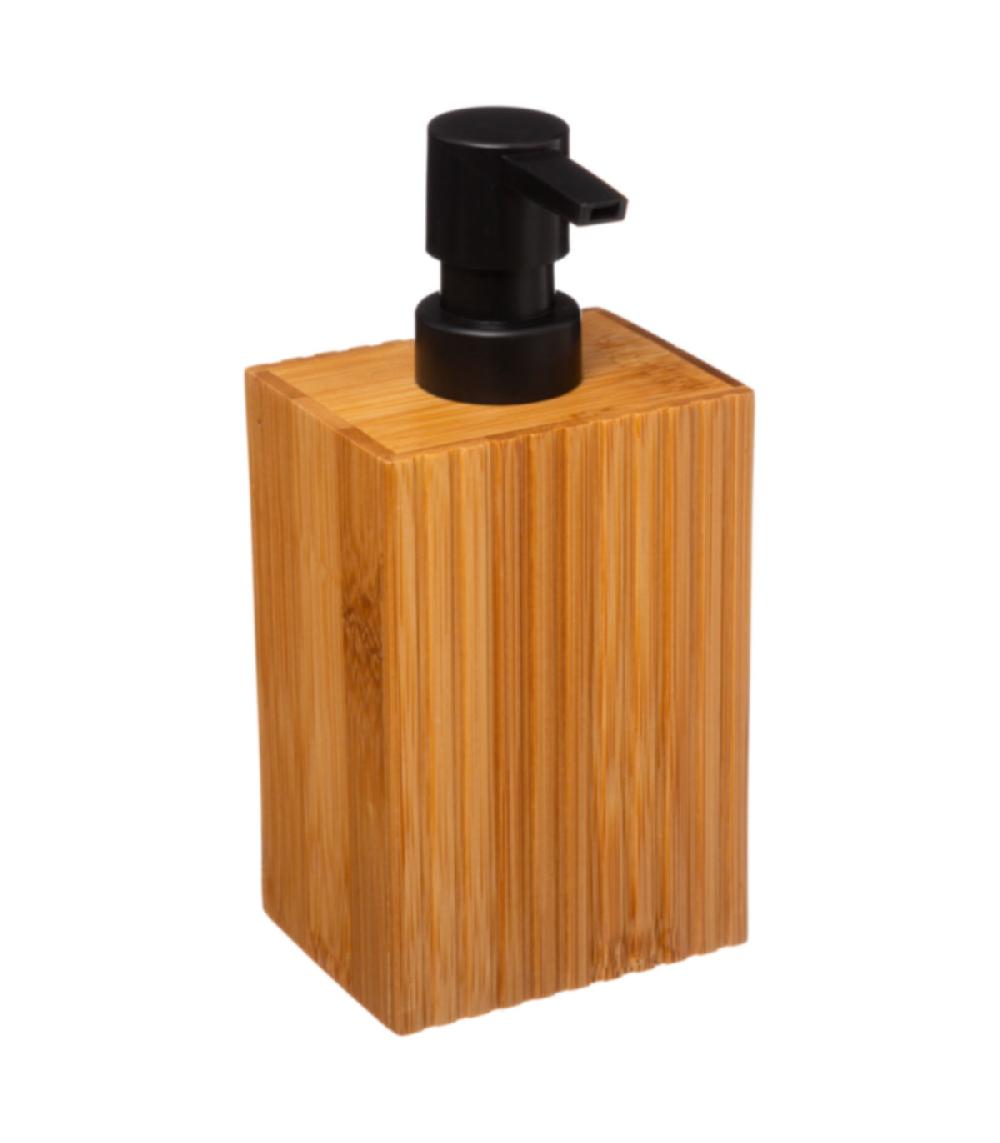 wadiga Distributeur de savon bambou - 8.6x6.5x17.5cm