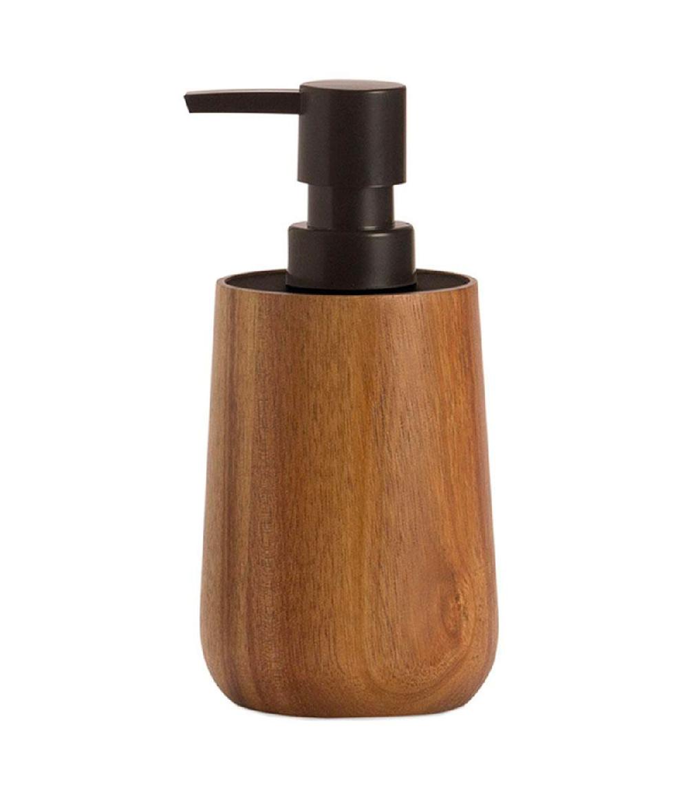 wadiga Distributeur de savon en acacia 8x8x16cm