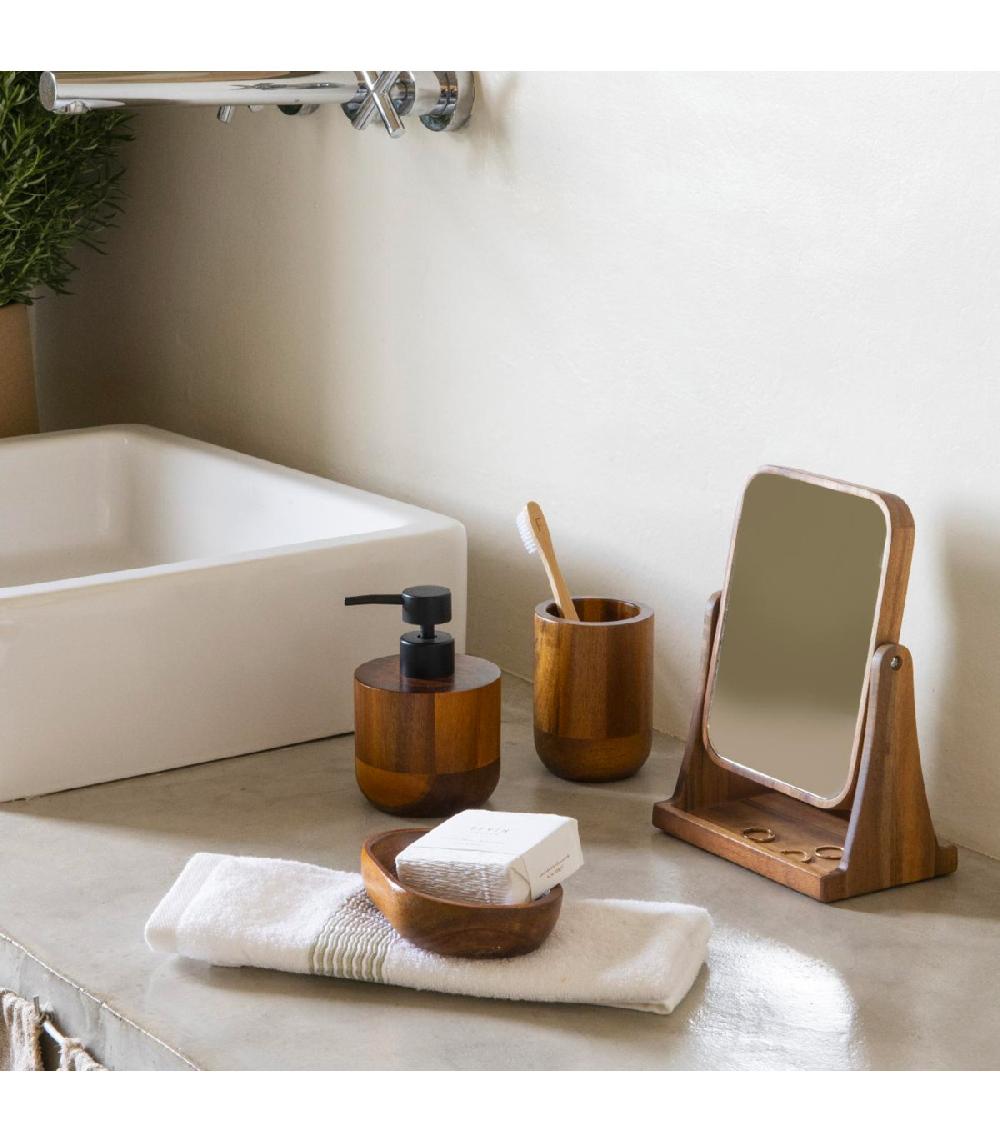 Wadiga Distributeur De Savon En Bois Marron