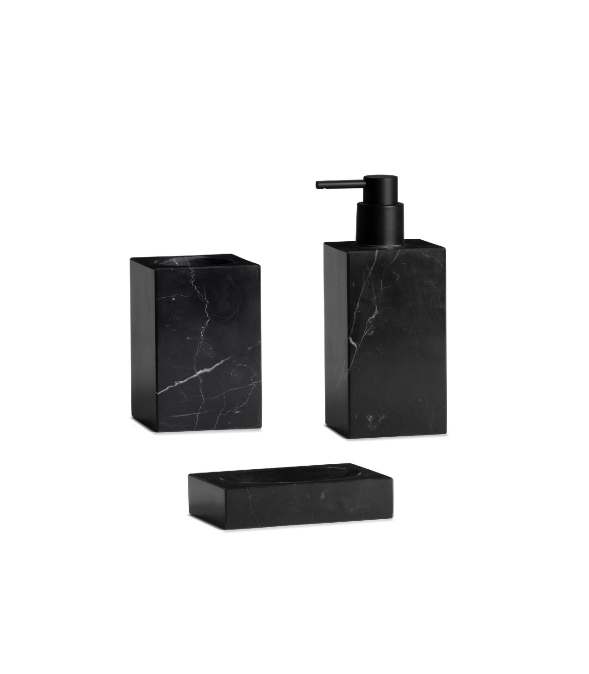 Wadiga Distributeur De Savon En Marbre Noir
