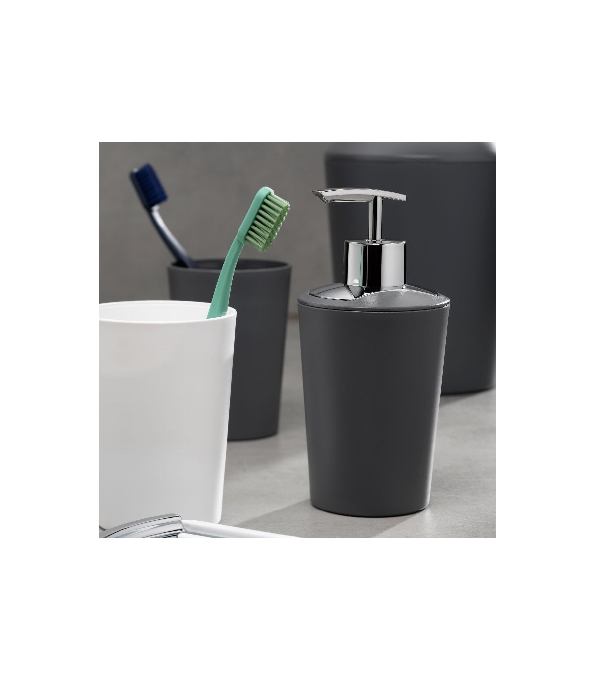 Wadiga Distributeur De Savon Gris Et Argenté Marta