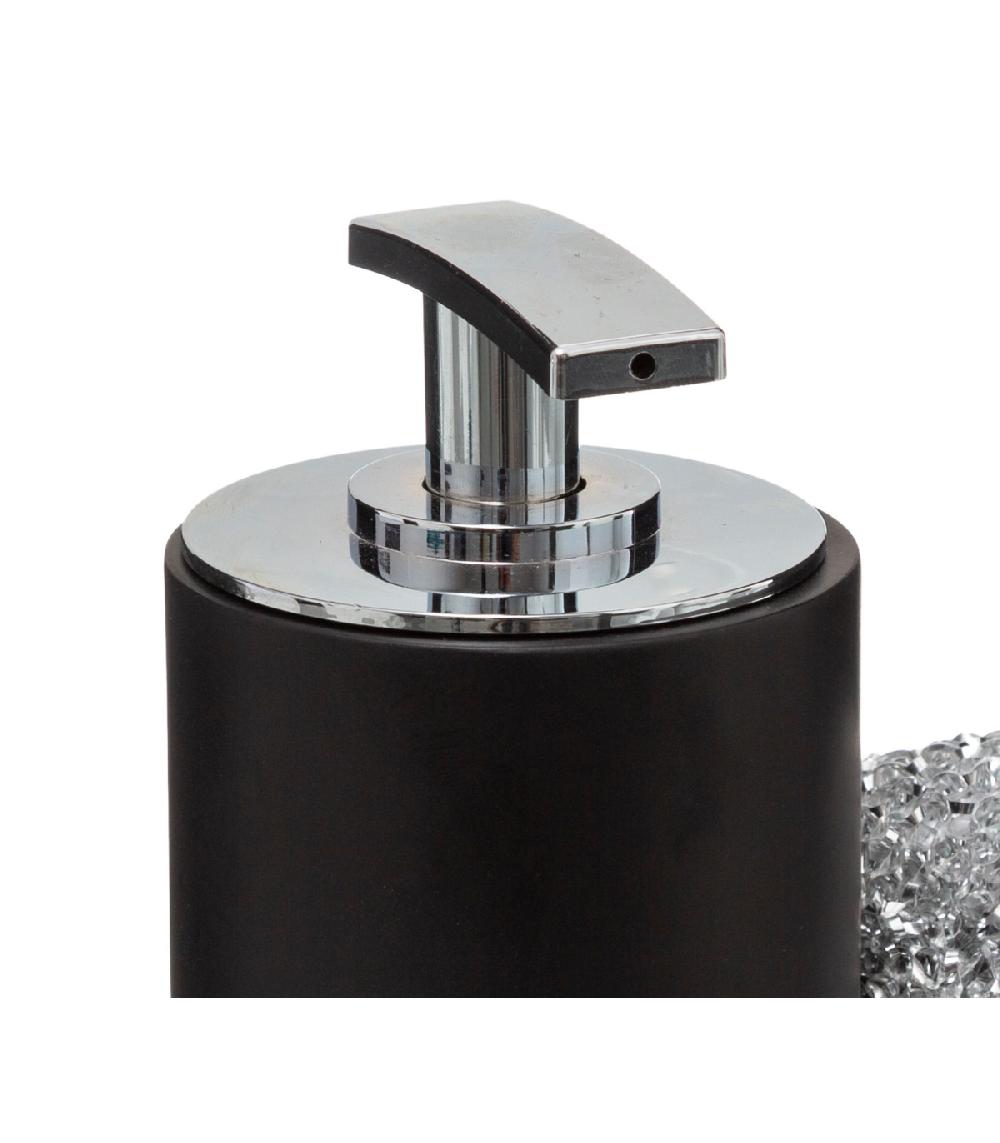 Wadiga Distributeur Liquide Vaisselle + éponge Noir