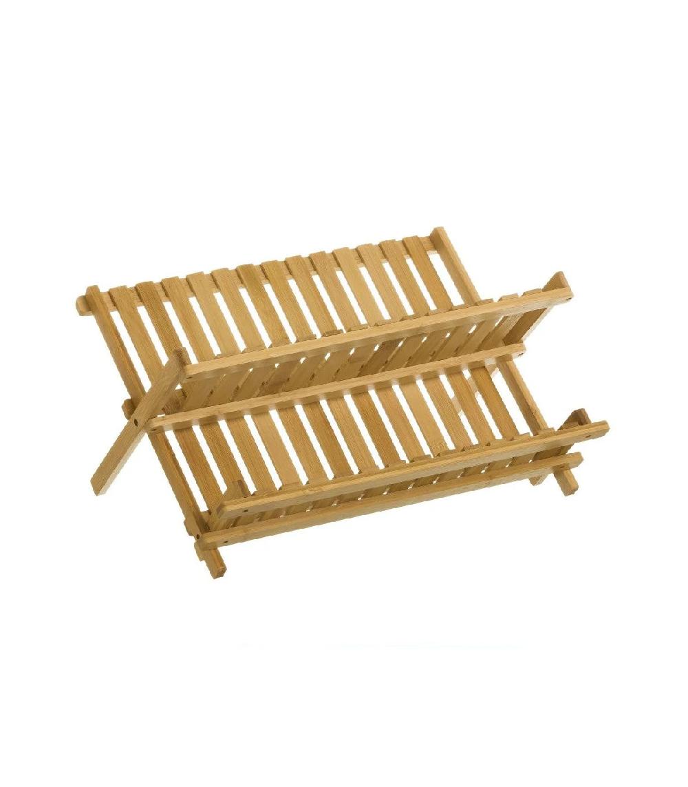 wadiga Égouttoir à Vaisselle en Bambou Pliable