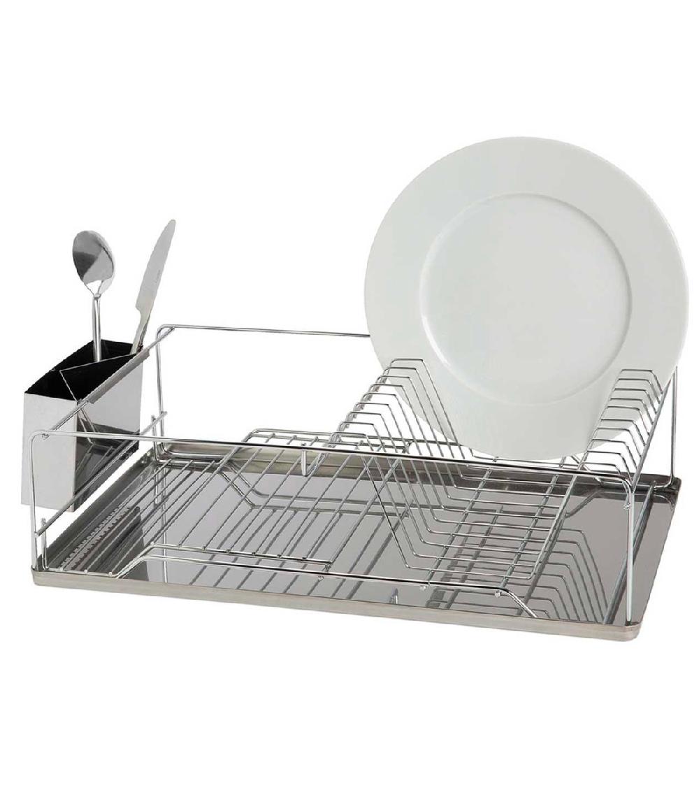 Wadiga Égouttoir à Vaisselle En Inox 47x32x12.5cm