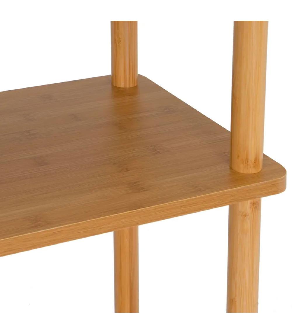 Wadiga Étagère 4 Plateaux Bambou 60x30x115cm