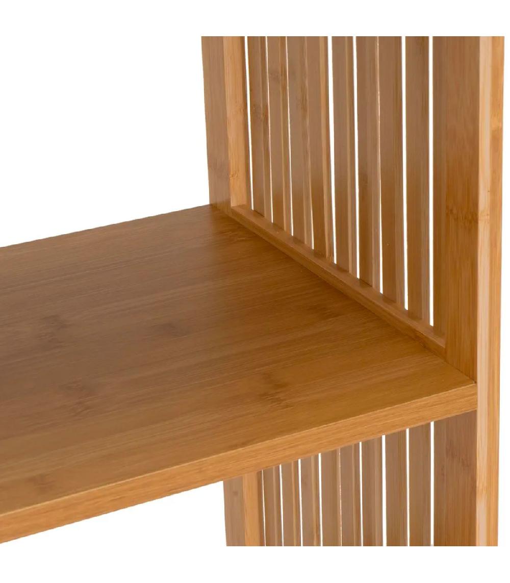 Wadiga Étagère 4 Plateaux Bambou 63x30x120cm