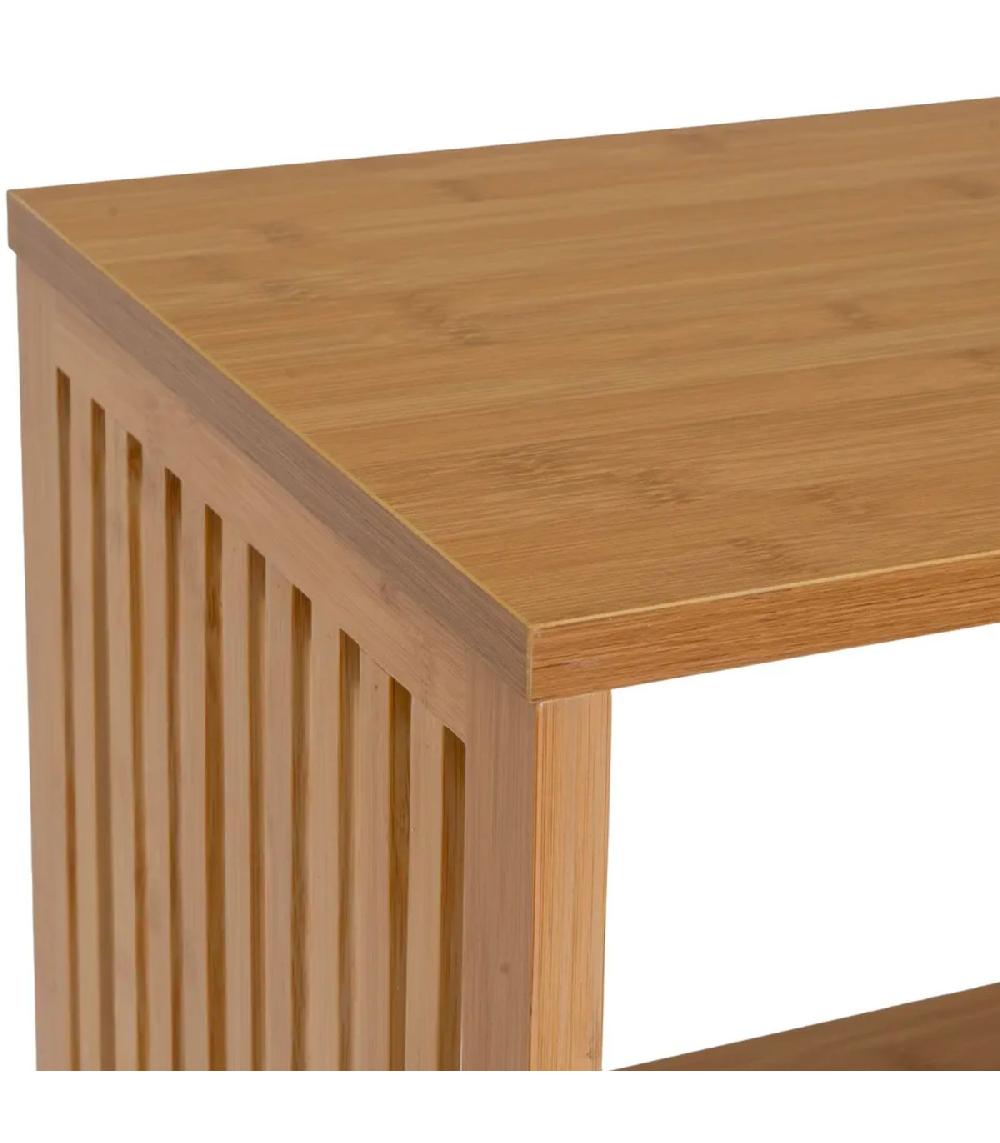 Wadiga Étagère 4 Plateaux Bambou 63x30x120cm