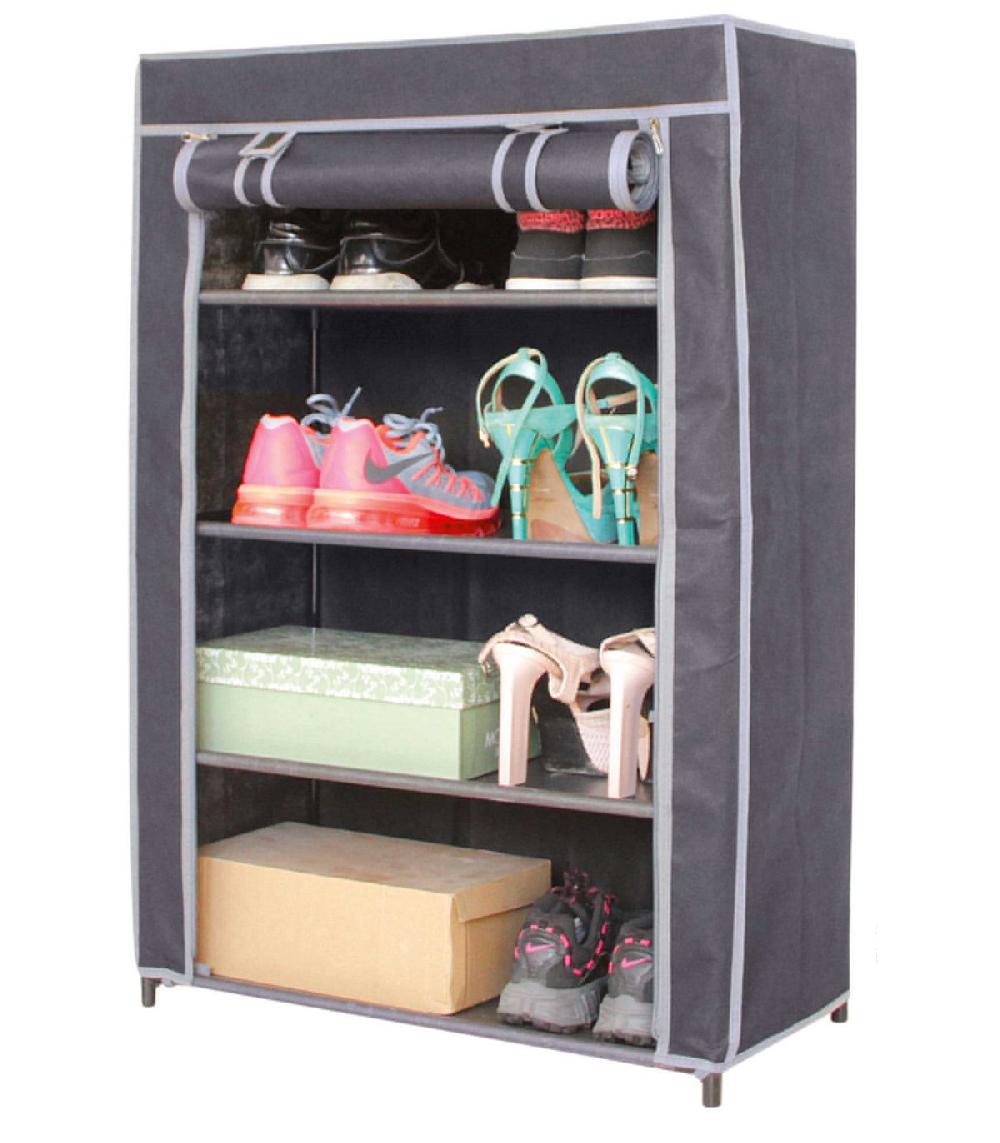 wadiga Étagère à Chaussures avec Housse - 4 Niveaux