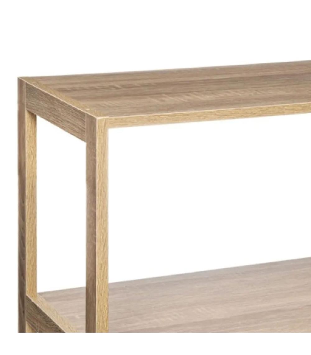 Wadiga Étagère Bois 2 étages 69x33.5x51cm