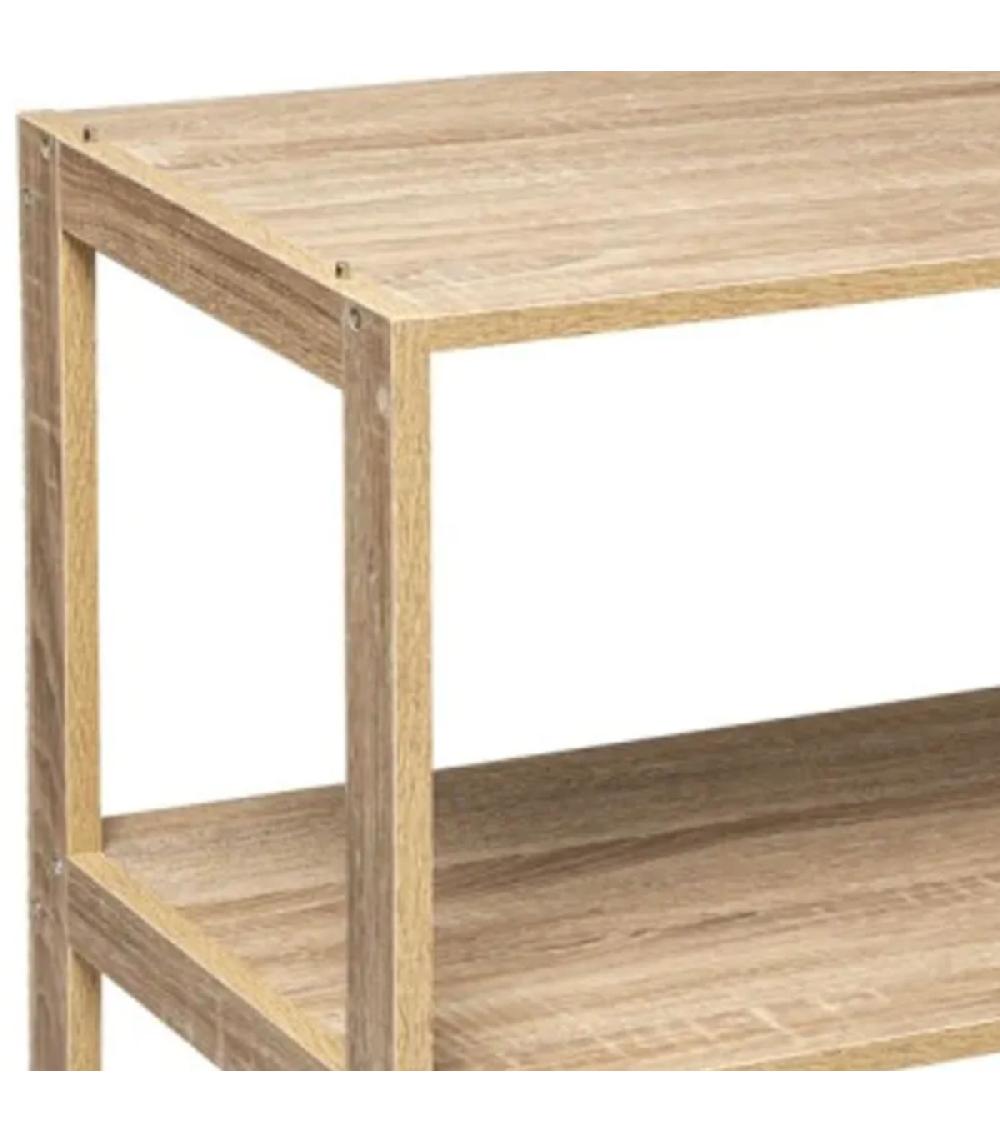 Wadiga Étagère Bois 3 étages 69x33.5x84cm