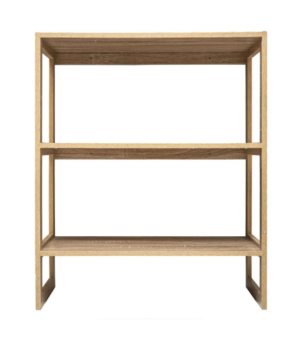 Wadiga Étagère Bois 3 étages 69x33.5x84cm
